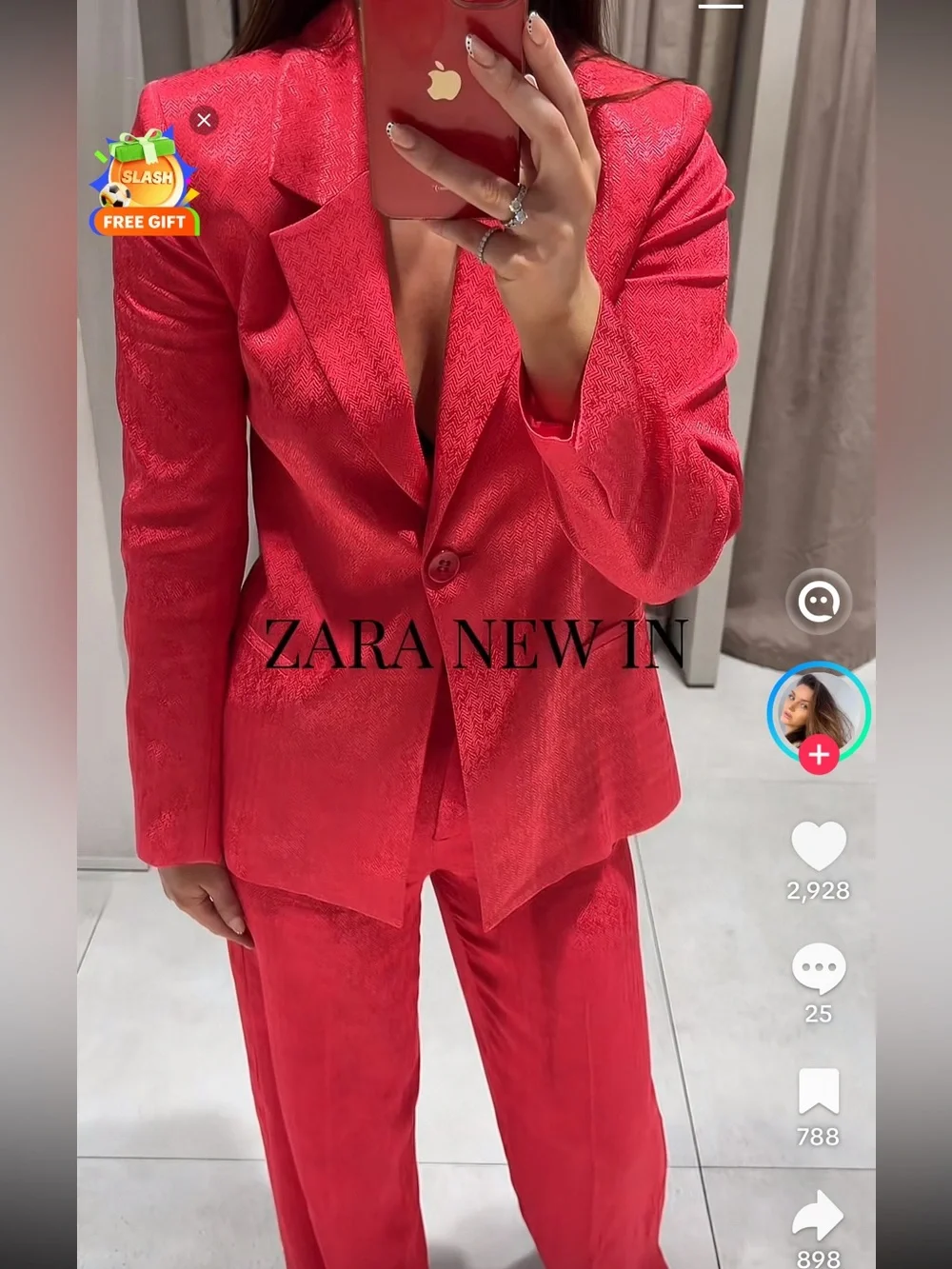 ZARA 2 PIECES MATCHING SET 100% VISCOSE JACQUARD BLAZER AND JACQUARD PANTS